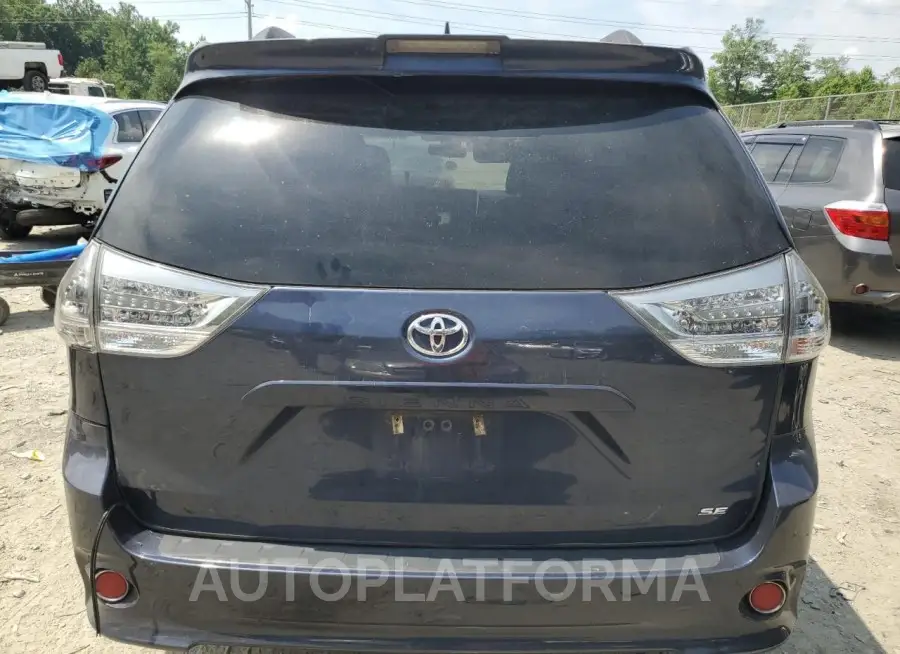 TOYOTA SIENNA SE 2018 vin 5TDXZ3DC9JS943013 from auto auction Copart