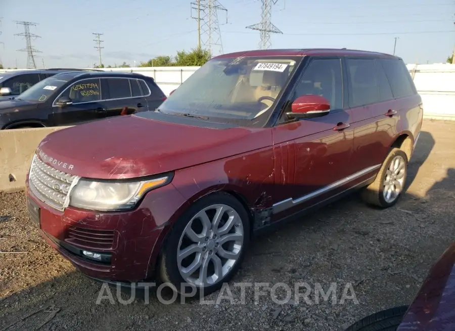 LAND ROVER RANGE ROVE 2017 vin SALGS2FE4HA320959 from auto auction Copart