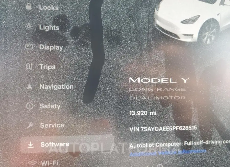 TESLA MODEL Y 2023 vin 7SAYGAEE5PF628515 from auto auction Copart