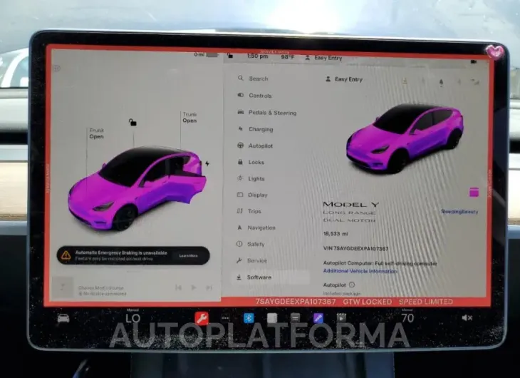 TESLA MODEL Y 2023 vin 7SAYGDEEXPA107367 from auto auction Copart