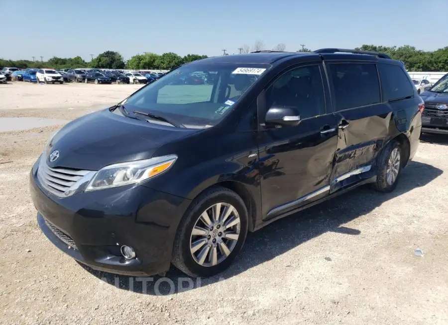 TOYOTA SIENNA XLE 2017 vin 5TDDZ3DC1HS175900 from auto auction Copart