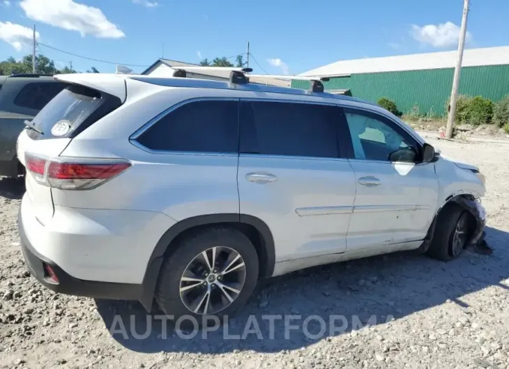 TOYOTA HIGHLANDER 2016 vin 5TDJKRFH7GS269359 from auto auction Copart