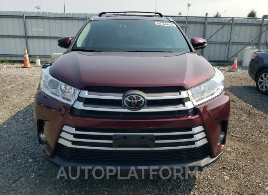 TOYOTA HIGHLANDER 2019 vin 5TDJZRFH6KS941707 from auto auction Copart