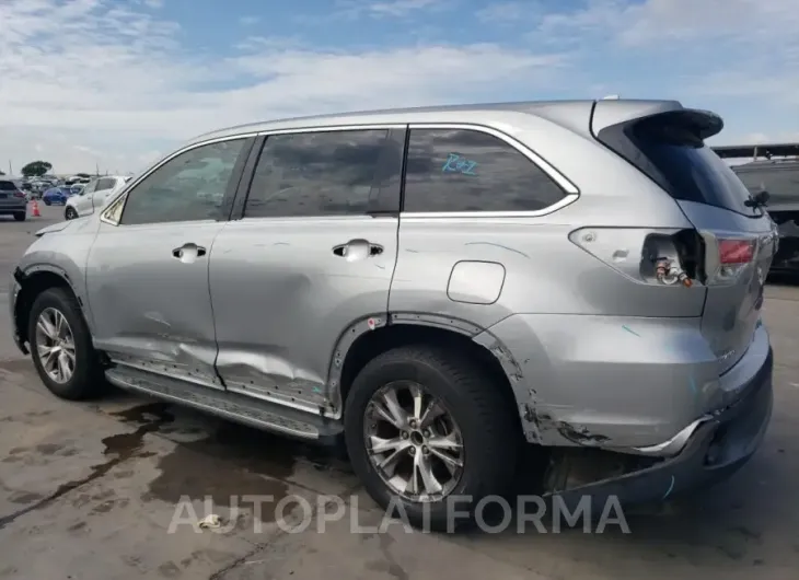 TOYOTA HIGHLANDER 2015 vin 5TDKKRFH3FS110504 from auto auction Copart