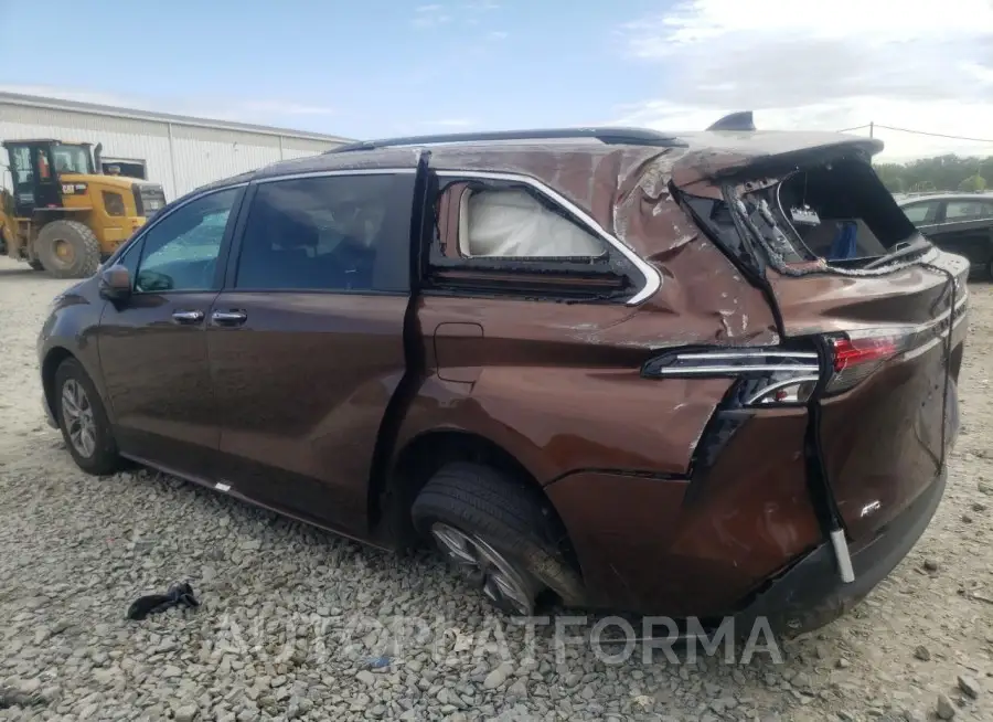 TOYOTA SIENNA XLE 2022 vin 5TDYSKFC4NS043805 from auto auction Copart