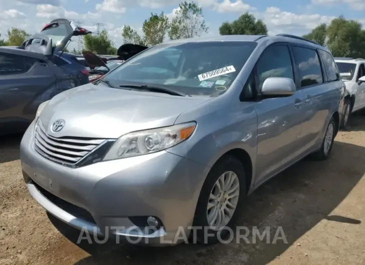 TOYOTA SIENNA XLE 2017 vin 5TDYZ3DC9HS826692 from auto auction Copart