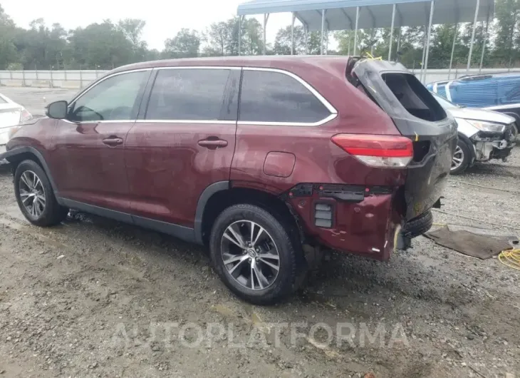 TOYOTA HIGHLANDER 2019 vin 5TDZARFH5KS042489 from auto auction Copart