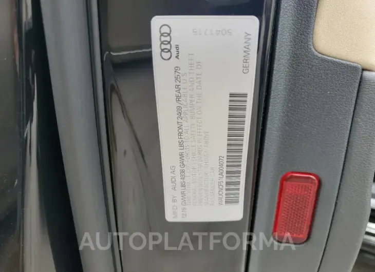 AUDI A5 PREMIUM 2020 vin WAUCNCF51LA004072 from auto auction Copart