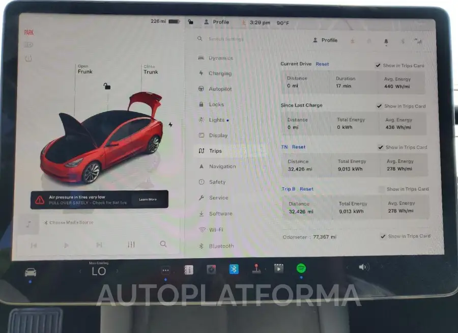 TESLA MODEL 3 2023 vin 5YJ3E1EAXPF450837 from auto auction Copart