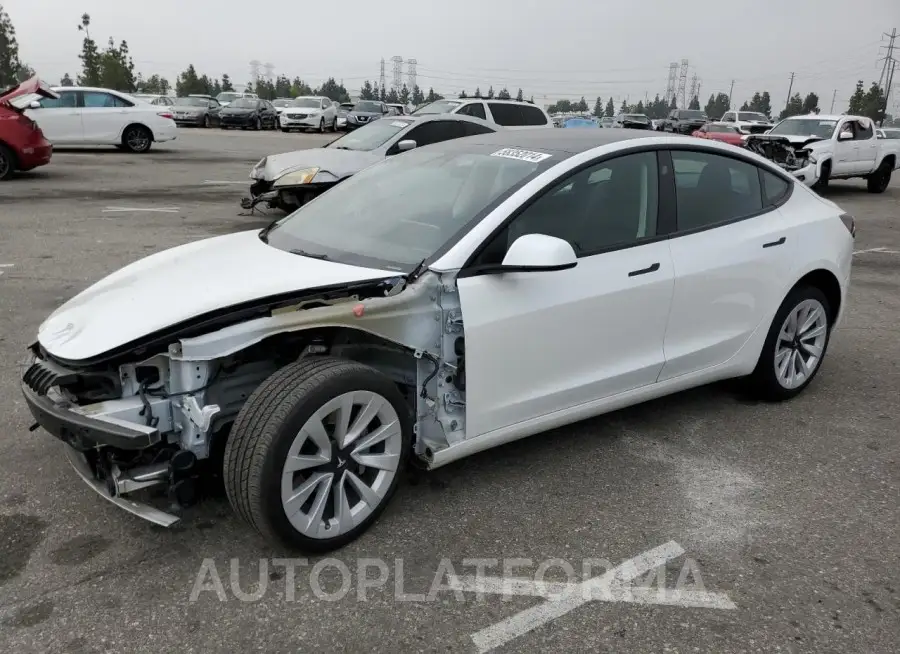 TESLA MODEL 3 2022 vin 5YJ3E1EB0NF211786 from auto auction Copart