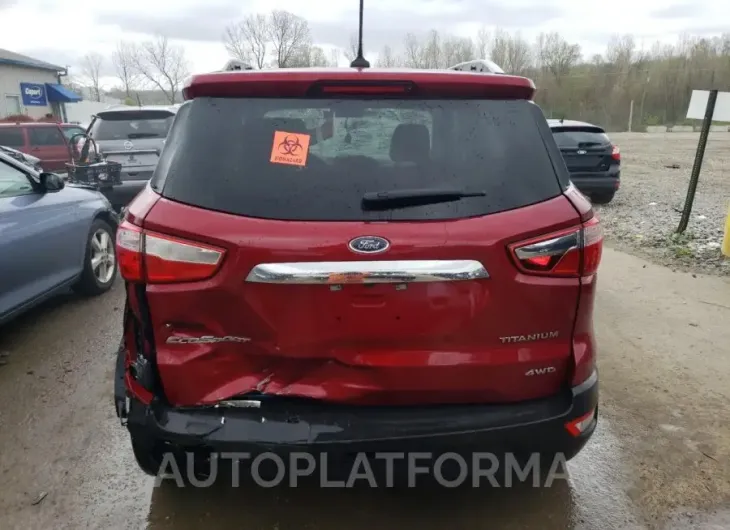 FORD ECOSPORT T 2020 vin MAJ6S3KL8LC337442 from auto auction Copart