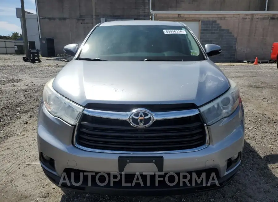 TOYOTA HIGHLANDER 2016 vin 5TDBKRFH1GS327101 from auto auction Copart