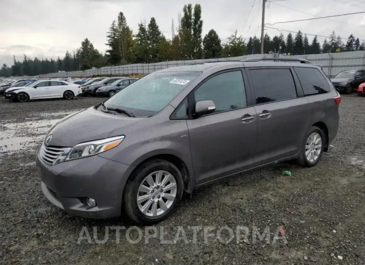 TOYOTA SIENNA XLE 2016 vin 5TDDK3DC0GS137612 from auto auction Copart