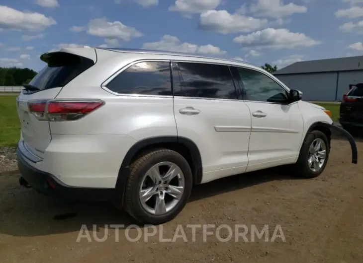 TOYOTA HIGHLANDER 2015 vin 5TDDKRFH3FS107739 from auto auction Copart