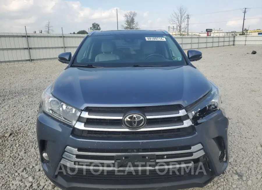 TOYOTA HIGHLANDER 2018 vin 5TDDZRFH7JS871047 from auto auction Copart