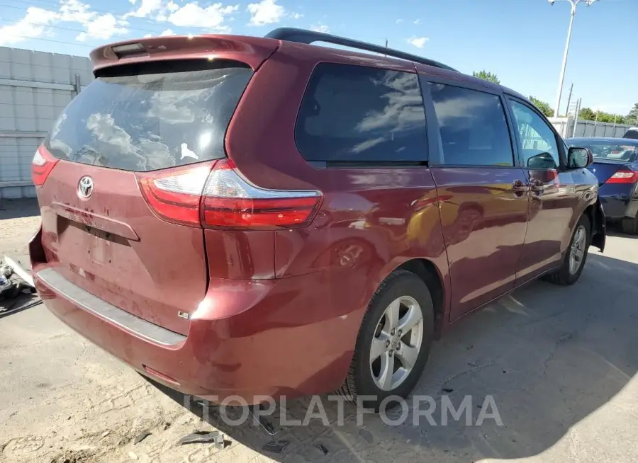 TOYOTA SIENNA LE 2017 vin 5TDKZ3DC6HS803490 from auto auction Copart