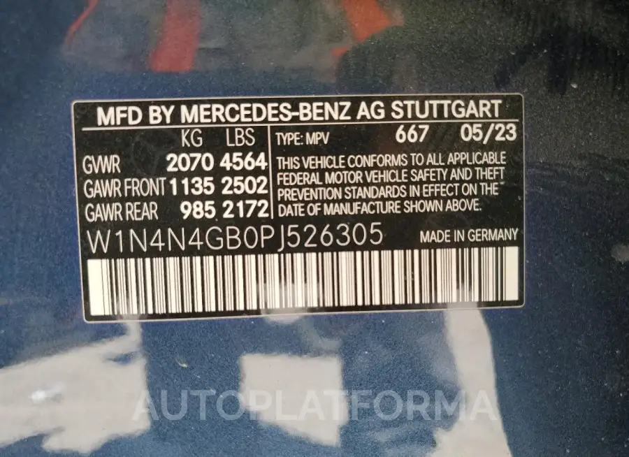 MERCEDES-BENZ GLA 250 2023 vin W1N4N4GB0PJ526305 from auto auction Copart