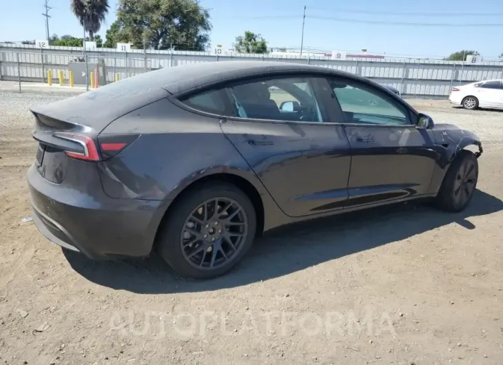 TESLA MODEL 3 2024 vin 5YJ3E1EA7RF747583 from auto auction Copart