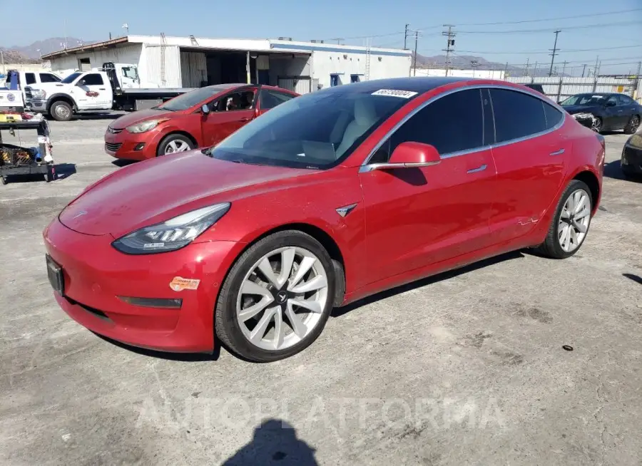 TESLA MODEL 3 2018 vin 5YJ3E1EB0JF135187 from auto auction Copart