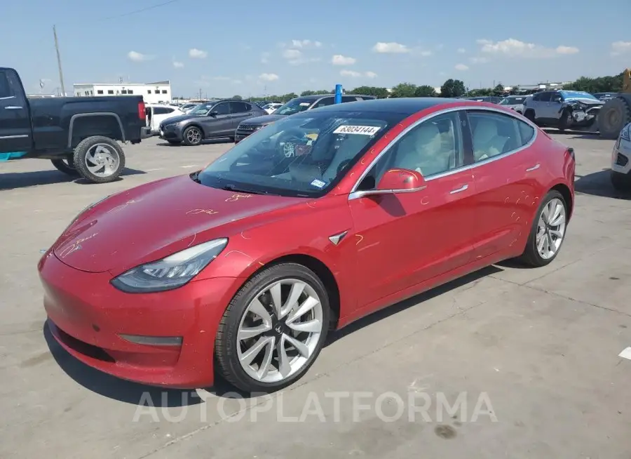 TESLA MODEL 3 2020 vin 5YJ3E1EB0LF601154 from auto auction Copart