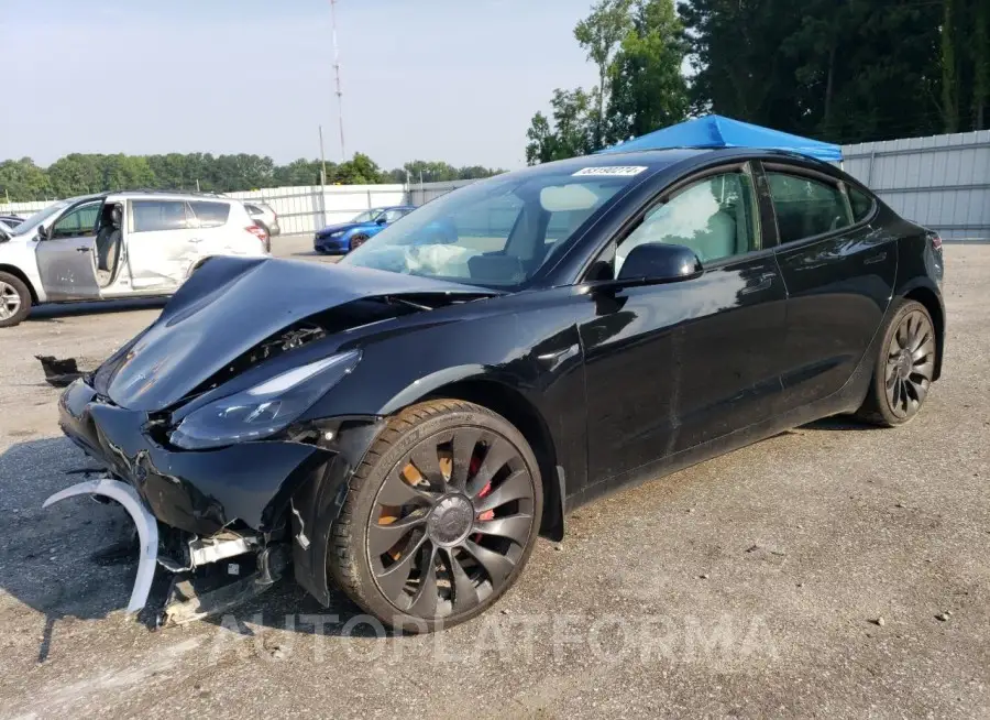 TESLA MODEL 3 2023 vin 5YJ3E1ECXPF418407 from auto auction Copart