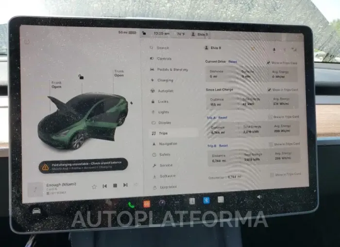 TESLA MODEL Y 2024 vin 7SAYGDEEXRF994829 from auto auction Copart