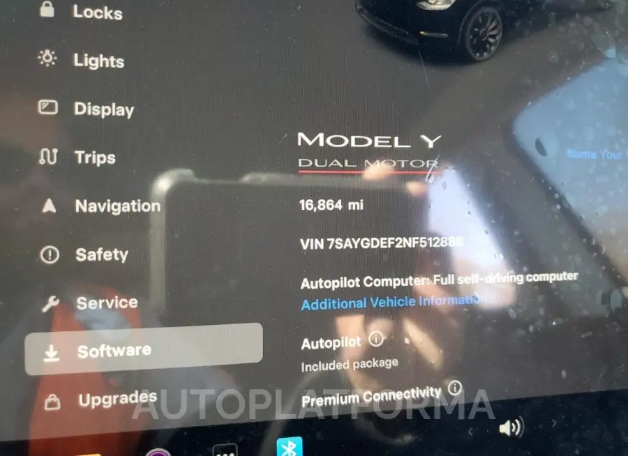 TESLA MODEL Y 2022 vin 7SAYGDEF2NF512888 from auto auction Copart