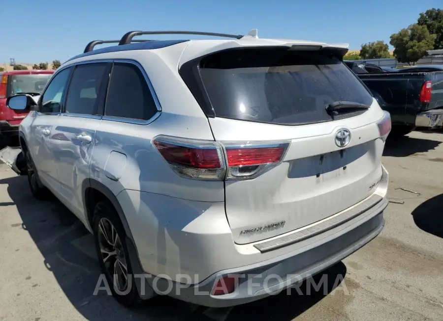 TOYOTA HIGHLANDER 2016 vin 5TDJKRFH0GS343821 from auto auction Copart