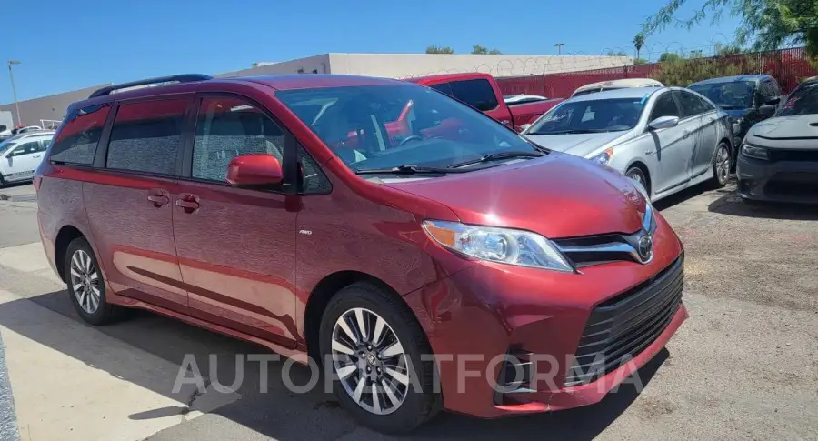 TOYOTA SIENNA LE 2020 vin 5TDJZ3DC5LS246771 from auto auction Copart