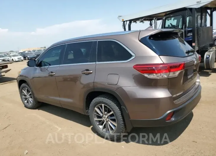 TOYOTA HIGHLANDER 2019 vin 5TDJZRFH7KS921367 from auto auction Copart