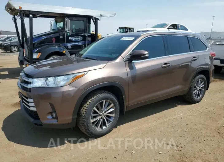 TOYOTA HIGHLANDER 2019 vin 5TDJZRFH7KS921367 from auto auction Copart