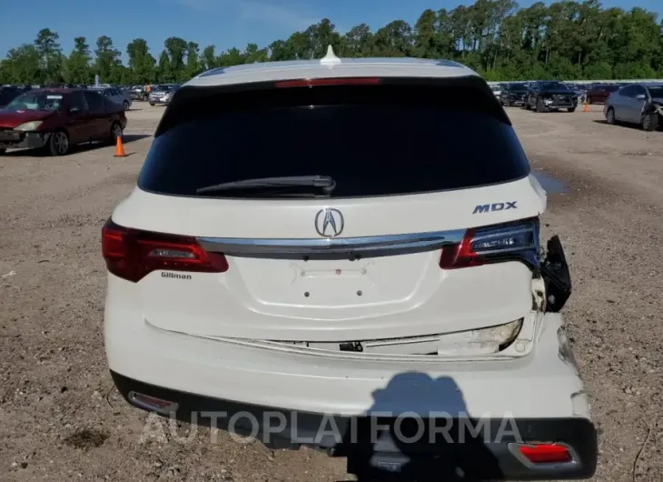 ACURA MDX 2016 vin 5FRYD3H27GB018357 from auto auction Copart