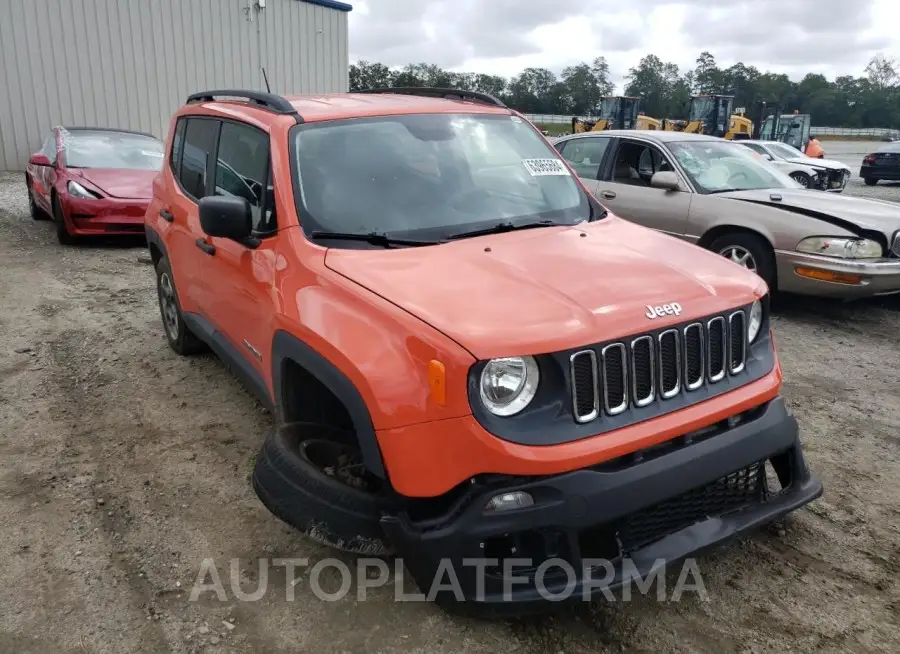 JEEP RENEGADE S 2017 vin ZACCJAAB7HPF24624 from auto auction Copart