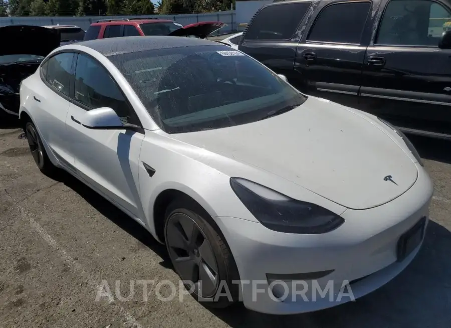 TESLA MODEL 3 2022 vin 5YJ3E1EA8NF376380 from auto auction Copart