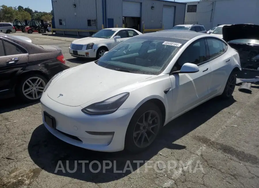 TESLA MODEL 3 2022 vin 5YJ3E1EA8NF376380 from auto auction Copart