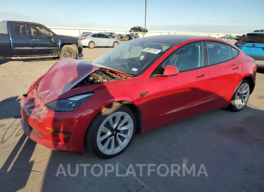 TESLA MODEL 3 2022 vin 5YJ3E1EB3NF305144 from auto auction Copart