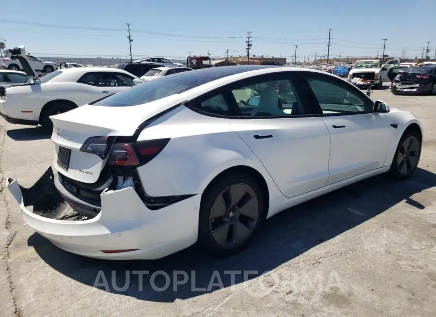 TESLA MODEL 3 2022 vin 5YJ3E1EB6NF270308 from auto auction Copart