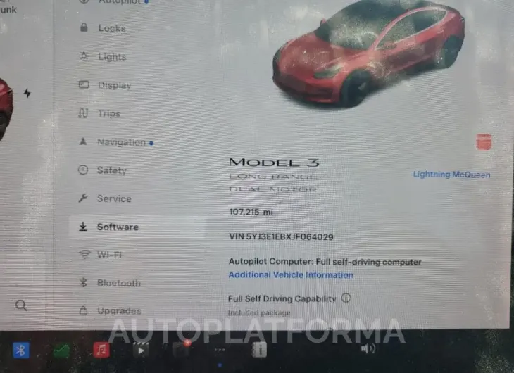 TESLA MODEL 3 2018 vin 5YJ3E1EBXJF064029 from auto auction Copart