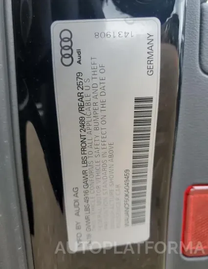 AUDI A5 PREMIUM 2019 vin WAUANCF50KA049459 from auto auction Copart