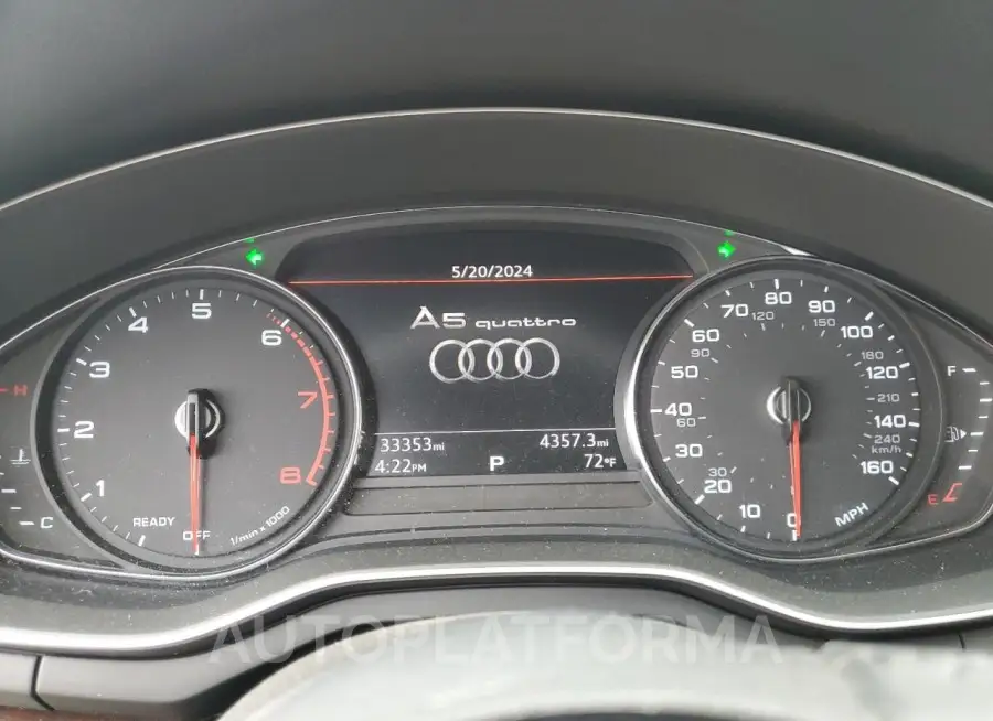 AUDI A5 PREMIUM 2019 vin WAUANCF50KA049459 from auto auction Copart