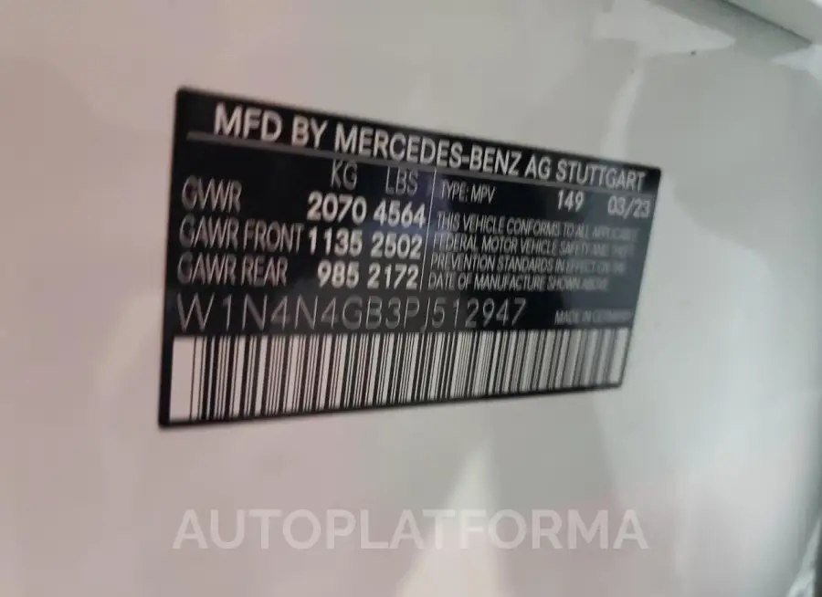 MERCEDES-BENZ GLA 250 2023 vin W1N4N4GB3PJ512947 from auto auction Copart