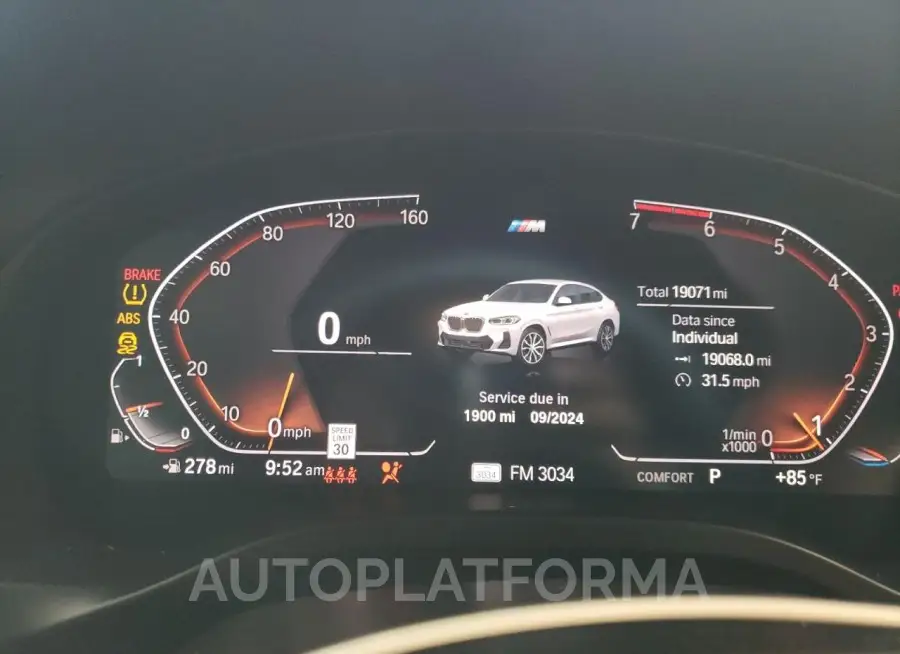 BMW X4 XDRIVE3 2023 vin 5UX33DT06P9R35938 from auto auction Copart