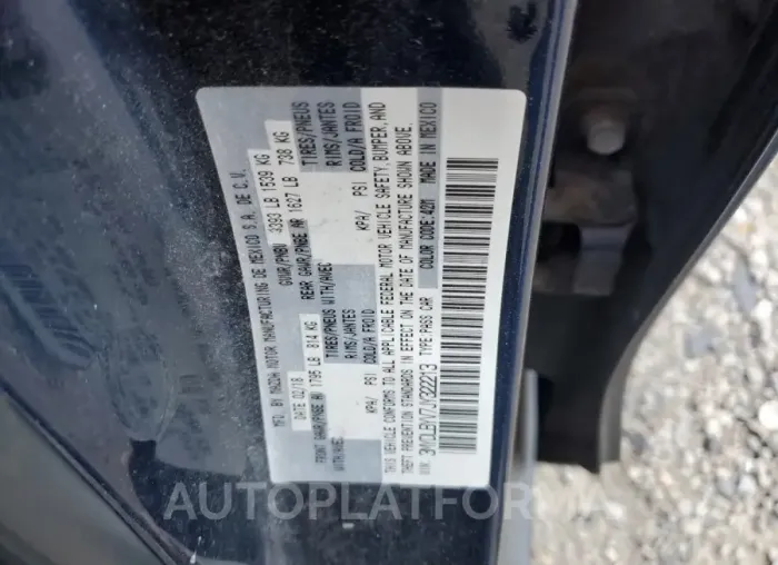 TOYOTA YARIS IA 2018 vin 3MYDLBYV7JY322213 from auto auction Copart