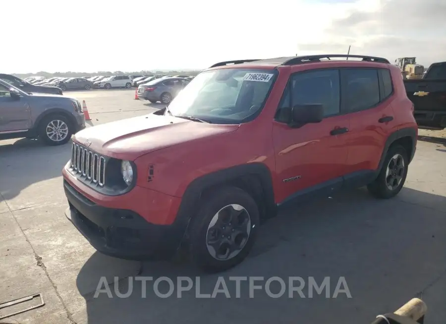 JEEP RENEGADE S 2017 vin ZACCJAAB7HPE60973 from auto auction Copart