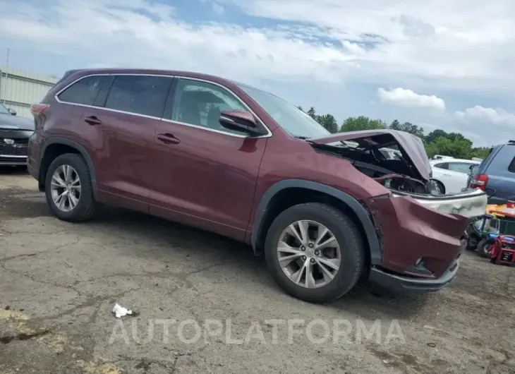 TOYOTA HIGHLANDER 2015 vin 5TDBKRFH8FS089763 from auto auction Copart