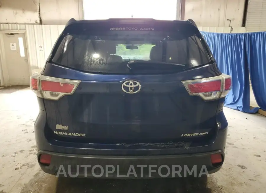 TOYOTA HIGHLANDER 2015 vin 5TDDKRFH5FS127216 from auto auction Copart