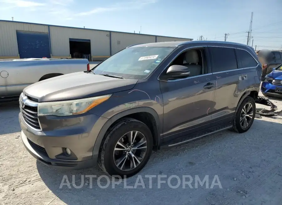 TOYOTA HIGHLANDER 2016 vin 5TDKKRFH2GS142782 from auto auction Copart