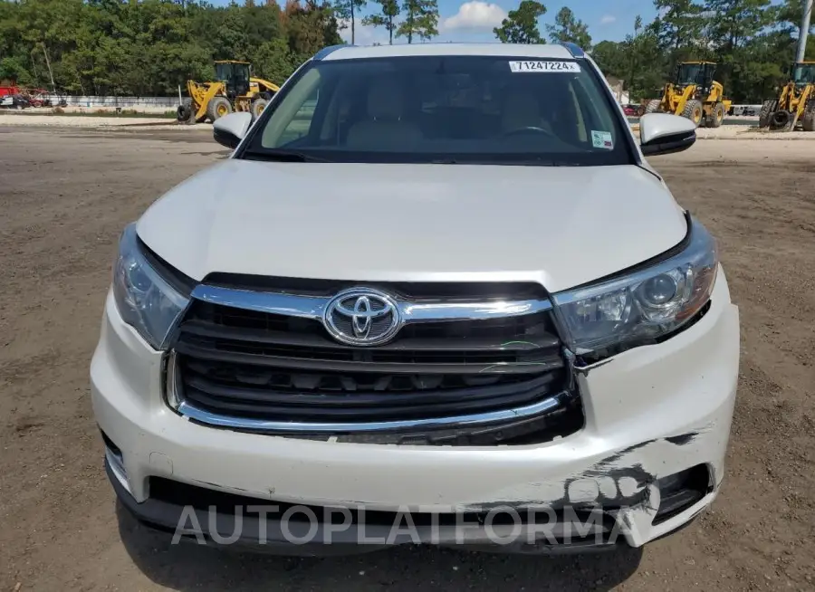 TOYOTA HIGHLANDER 2016 vin 5TDYKRFH7GS167395 from auto auction Copart