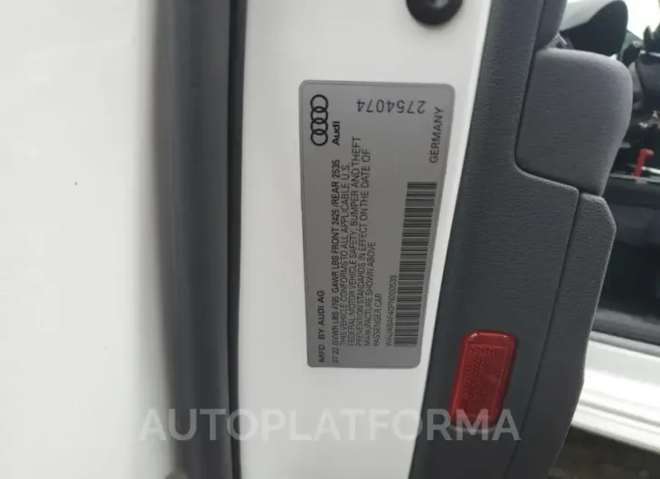 AUDI A4 PREMIUM 2023 vin WAUABAF40PN000539 from auto auction Copart