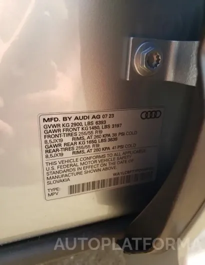 AUDI Q7 PREMIUM 2023 vin WA1LCBF77PD030162 from auto auction Copart